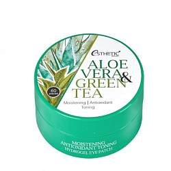 Esthetic House Aloe Vera & Green Tea - Гидрогелевые патчи для глаз, 60шт