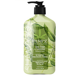 Hempz Hempz Tea Tree & Chamomile Herbal Shampoo - Шампунь Здоровые волосы Чайное дерево и Ромашка, 500мл
