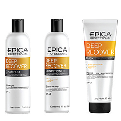 Epica Deep Recover - Набор (шампунь 300мл+кондиционер 300мл+маска 250мл)