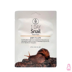 Маска тканевая с экстрактом муцина улитки / Med B 1 Day Snail Mask Pack 27 мл